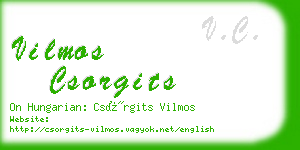 vilmos csorgits business card